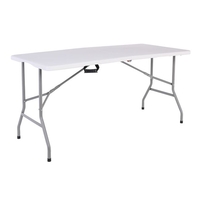 Product White Rectangular Folding HDPE Table 180x70x74cm 26136 base image