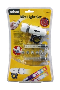 Product Φώτα Ποδηλάτου Σετ 3 Τεμ. Rolson 61616 base image
