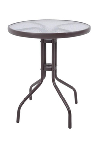 Product Round Metallic Table 60cm Brown 799206 base image