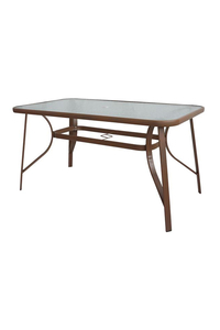 Product Τραπέζι Μεταλλικό Καφέ 120x70x72cm Rio base image