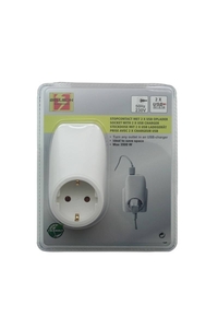 Product Πρίζα Σούκο Με 2 USB Bellson 011620 base image