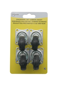 Product Ρόδες Περιστρεφόμενες 50mm 4 τεμ. Benson 007800 base image