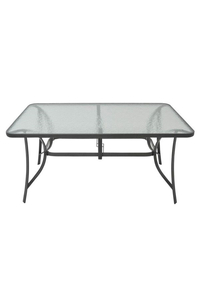 Product Rectangular Metallic Table Grey 140x80x70cm 805754 base image