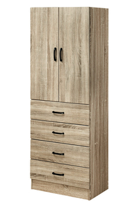 Product Ντουλάπα Με 2 Πόρτες & 4 Συρτάρια 60x38x160cm Ankor 777945 base image