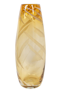Product Βάζο Γυάλινο Μελί Με Λευκές Γραμμές 14x35cm base image