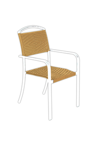 Product Καρέκλα Αλουμινίου Λευκή base image