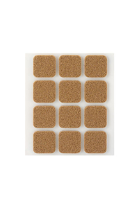 Product Τσοχάκια Επίπλων Αυτοκόλλητα Τετράγωνα 22mm Καφέ Σετ 12 τεμ. Inofix base image