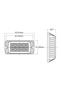 Product Φανάρι Προειδοποίησης 8 LED 10/30V 247 Lighting CA 7083A base image