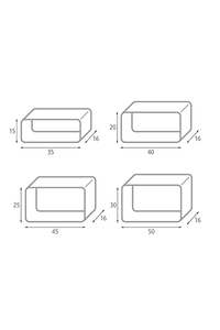 Product Ράφια Τοίχου MDF Καφέ Σκούρο Σετ 4 τεμ. King M1106012/A base image