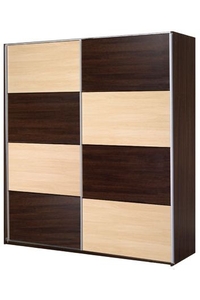 Product Ντουλάπα Δίφυλλη Με Συρόμενες Πόρτες "SENSO" Wenge/Οξιά base image