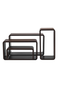 Product Ράφια Τοίχου MDF Καφέ Σκούρο Σετ 4 τεμ. King M1106012/A base image