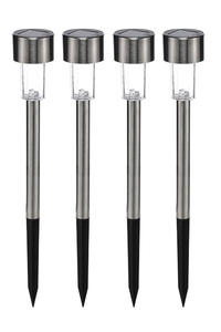 Product Ηλιακά Φωτιστικά 1 LED Μεταλλικά Σετ 4 τεμ. Hi 70162 base image