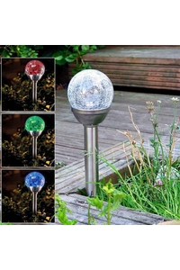 Product Ηλιακό Φωτιστικό Inox LED Με Εναλλαγή Χρώματος Marksman 70321c base image
