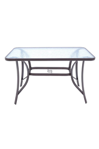 Product Rectangular Metallic Table Brown 140x80x70cm 805747 base image