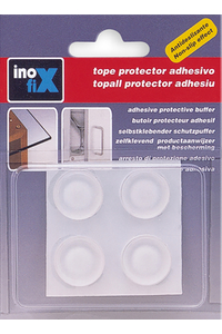 Product Αντικραδασμικά Επίπλων Αυτοκόλλητα Στρόγγυλα 19x4mm Σετ 4 τεμ. Inofix 4053-2 base image