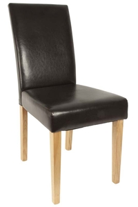 Product Καρέκλα Δερματίνη Καφέ Σκούρο base image