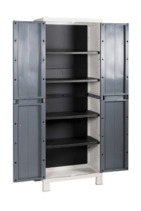 Product 2 Door 4 Shelves Plastic Outdoor Cabinet 65x37x173cm Toomax Midi base image