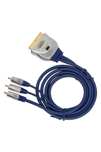 Product Scart To 3 RCA With IN/OUT Switch 1.5m Audioline 9752 base image