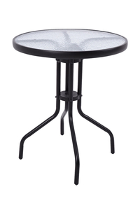 Product Round Metallic Table 60cm Black Matte Ankor 842889 base image