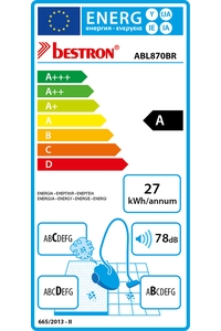 Product Σκούπα Ηλεκτρική 700W Bestron Designo Plus ABL870BR base image