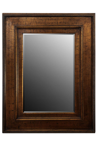 Product Walnut Wooden Mirror With Gold Patina 108x139cm base image