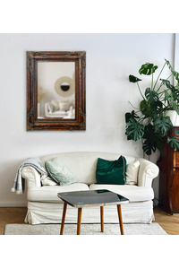 Product Walnut Wooden Mirror With Gold Patina 95x8x125cm base image