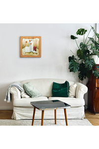 Product Πίνακας Ζωγραφικής Σε Ξύλο 50x50cm "Λουλούδια - Κεριά" base image