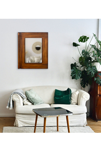 Product Wooden Mirror Walnut Colour 73x4x96cm base image