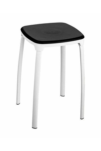 Product Σκαμπό Μεταλλικό Μαύρο Λευκό King S1407209/A base image