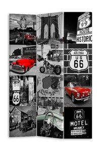 Product Παραβάν Τρίφυλλο "USA Route 66" 180x120cm base image