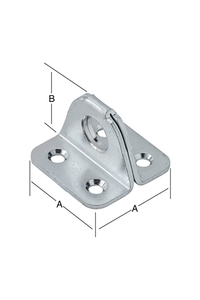 Product Θηλειά Λουκέτου 35x35mm Γαλβανιζέ base image