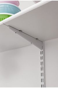 Product Ορθοστάτης Τοίχου Element Διπλής Διάτρησης 150cm Λευκός Σετ 2 τεμ base image