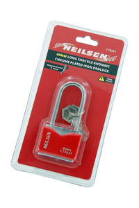 Product 40mm Long Shackle Rhombic Chrome Plated Iron Padlock Neilsen CT0257 base image