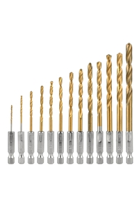 Product Τρυπάνια HSS HEX 1/4" Τιτανίου Σετ 19 τεμ. Neilsen CT2341 base image