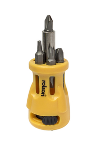 Product Stubby Ratchet Screwdriver With Bits Set 8 Pcs Rolson base image