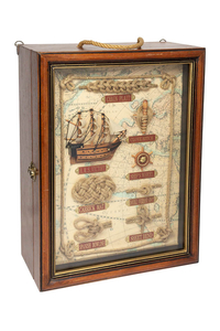 Product Μπουκαλοθήκη Ξύλινη 2 Θέσεων "Navy" 26x13x35cm base image
