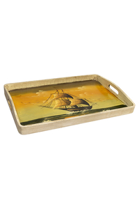 Product Δίσκος Ζωγραφισμένος Με Κρακελέ 44x29.5x4.5cm base image