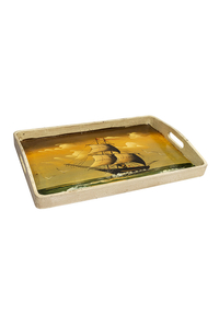 Product Δίσκος Ζωγραφισμένος Με Κρακελέ 41x26.5x4.5cm base image