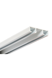 Product Double Curtain Rail Danish Type White 2m base image