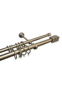 Product Metal Telescopic Double Curtain Rod Antique 1.40-2.50m A2/03D base image
