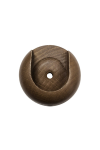 Product Wooden Inside Mount Curtain Rod Bracket Socket 28mm Honey Colour base image