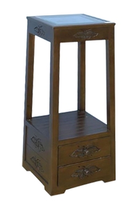 Product Ανθοστήλη Ξύλινη Πυραμίδα Με 2 Συρτάρια 38746 base image