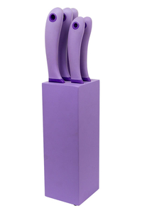Product Μαχαίρια Κουζίνας Σε Ξύλινη Βάση Σετ 6 τεμ. Happy Casa 592623 base image