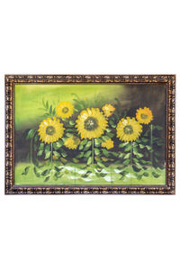 Product Πίνακας Ζωγραφικής Σε Καμβά Με Κορνίζα 100x70cm "Ηλιοτρόπια" base image