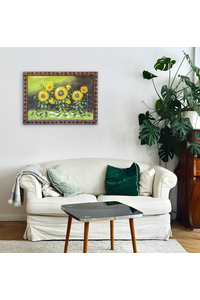 Product Πίνακας Ζωγραφικής Σε Καμβά Με Κορνίζα 100x70cm "Ηλιοτρόπια" base image
