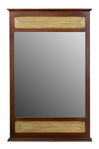 Product Wooden Mirror With Decorative Wicker 70x112cm 884368 base image
