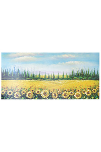 Product Πίνακας Με Εκτύπωση Σε Καμβά 150x70cm "Λιβάδι Με Ηλιοτρόπια" base image