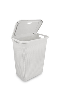 Product Καλάθι Απλύτων Πλαστικό Rattan 30Lt  Λευκό base image