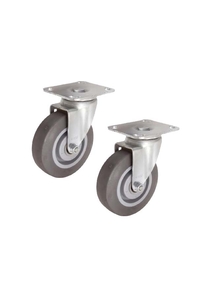 Product Ρόδες Περιστρεφόμενες Γκρι 75mm 2 τεμ base image