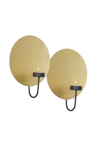 Product Κηροπήγιο Τοίχου Μεταλλικό Σετ 2 τεμ. Deco Pleausre 301824 base image